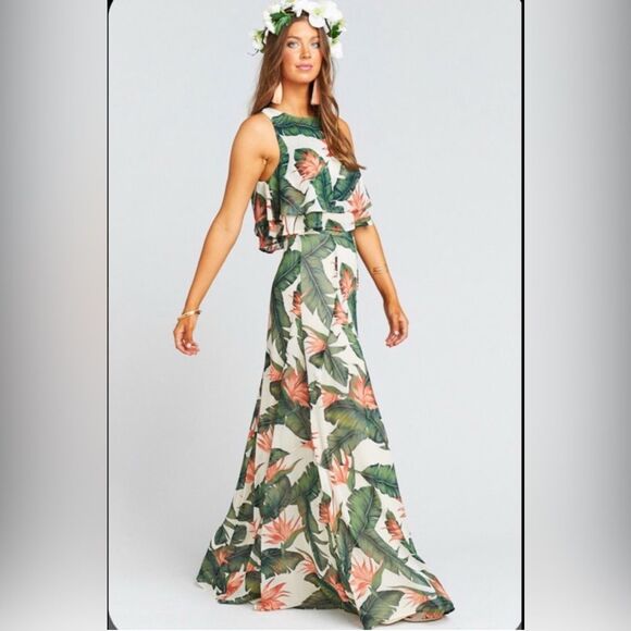 Show Me Your Mumu Princess Di Maxi Skirt Kauai Kisses
matching Crop Top small - Picture 2 of 12